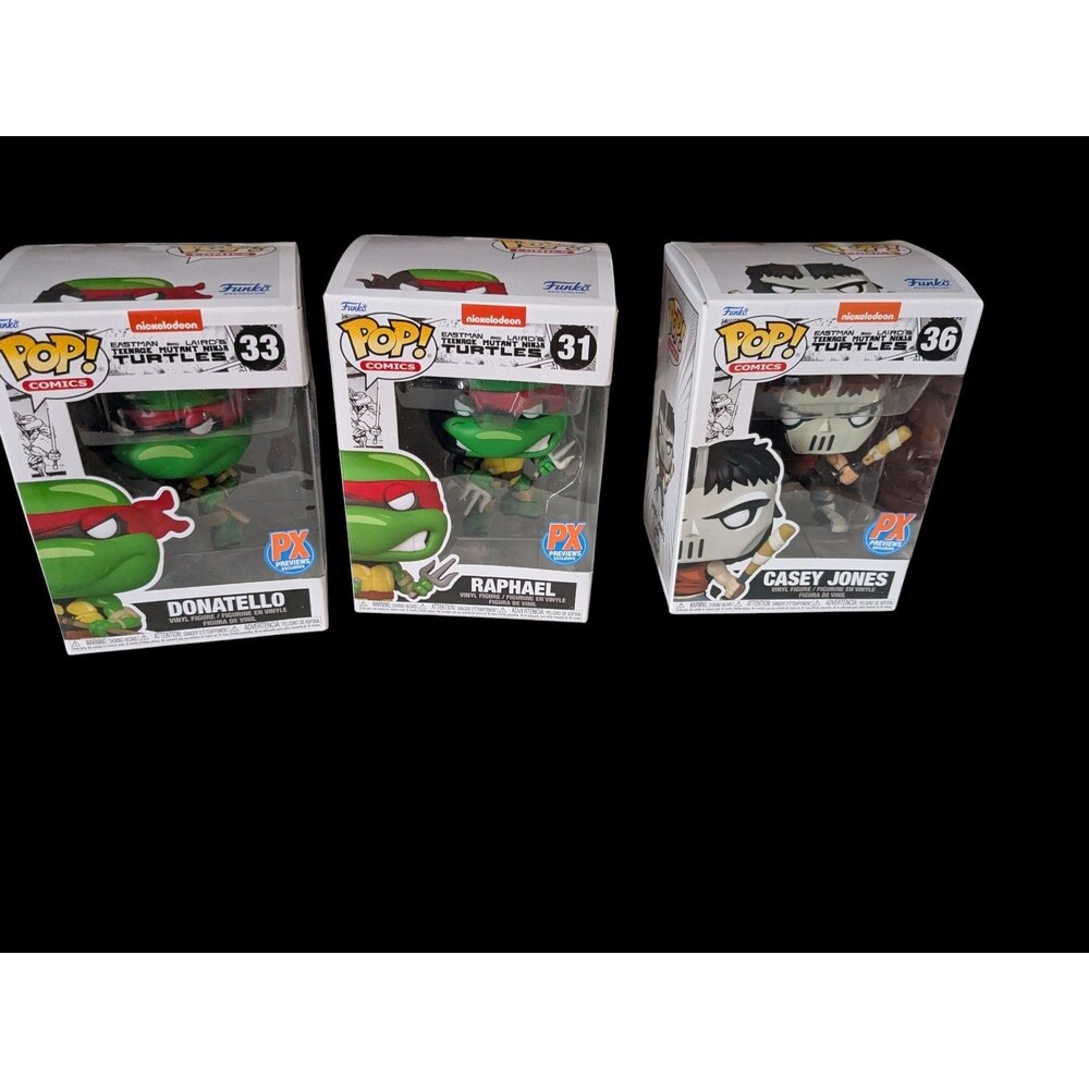 Nickelodean Funko Pop Teenage Mutant Ninja Turtles Lot of 3 TMNT. New